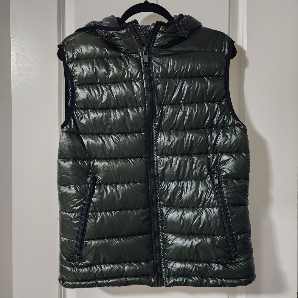 Zara Men's Hooded Puffer Vest